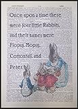 Parksmoonprints Beatrix Potter Quote Peter Rabbit Vintage Dictionary Book Page Print Art Picture Quirky Nursery Wall Art