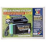 Yamitsu Kockney Koi Mega Pond Filter Black Box Size 1 (2022 Model) for Ponds up to 7000 Litres, Max Flow Rate 4000 Lph