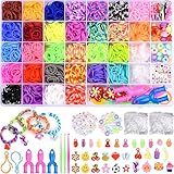 BIZEE 2700+ Loom Bands, for Boys and Girls 32 Dazzling Colors, Loom Bands Starter Kit for Refill Making Craft Kits, DIY Bracelet Making Kit with Accessories and Storage Box
