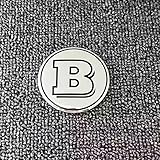 LDBKFD 4 Pcs Car Wheel Center Hub Caps Cover Stickers for Smart Brabus, Wheel Centre Cap Badge Wheel Trim Car Hub Sticker,B- 75mm