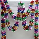 4Pcs Christmas Foil Garland, Christmas Ceiling Decorations Hanging Decorations Garland for Christmas New Year Birthday Party Wedding Party, Valentine's Day Party Supplies
