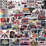 50pcs Formula Racing Car Stickers, Racing Cars Sticker Pack, Waterproof Sticker Bundle, Die Cut Stickers, Formula Racing Cars