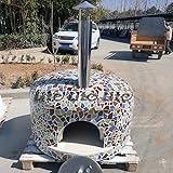 Generic Commercial Tiled Brick Wood Fired Pizza Oven W/Door (950mm)