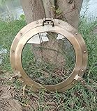 17 inches Canal Boat Porthole Window Glass-Antique Finish Ship Window Wall Window.