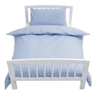 blue gingham cot bedding for sale