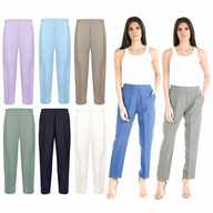 ladies elasticated waist trousers for sale