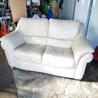 cream 3 seat leather sofa for sale