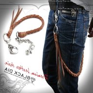 leather biker wallet chain for sale