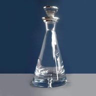 silver necked decanters for sale