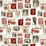 postage stamp fabric for sale