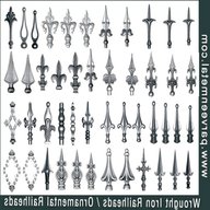 wrought iron railheads for sale