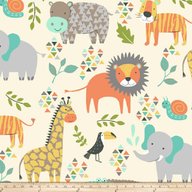 jungle animals fabric for sale