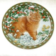 lesley ivory cat plates for sale