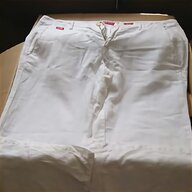 white lined linen trousers ladies for sale