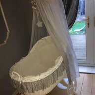 vintage wicker baby cot for sale
