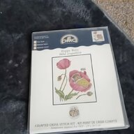 cross stitch kits dmc poppies for sale