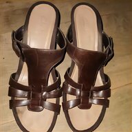 ladies leather wedge sandals for sale