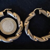 9ct gold creole earrings for sale