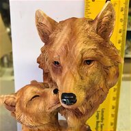 wooden wolf head for sale