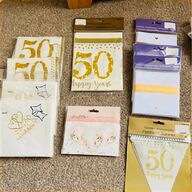 50th birthday table cloths for sale