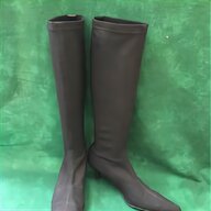 black leather kitten heel boots for sale