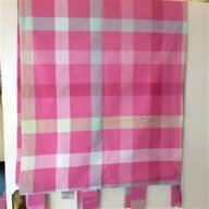 pink check curtains for sale