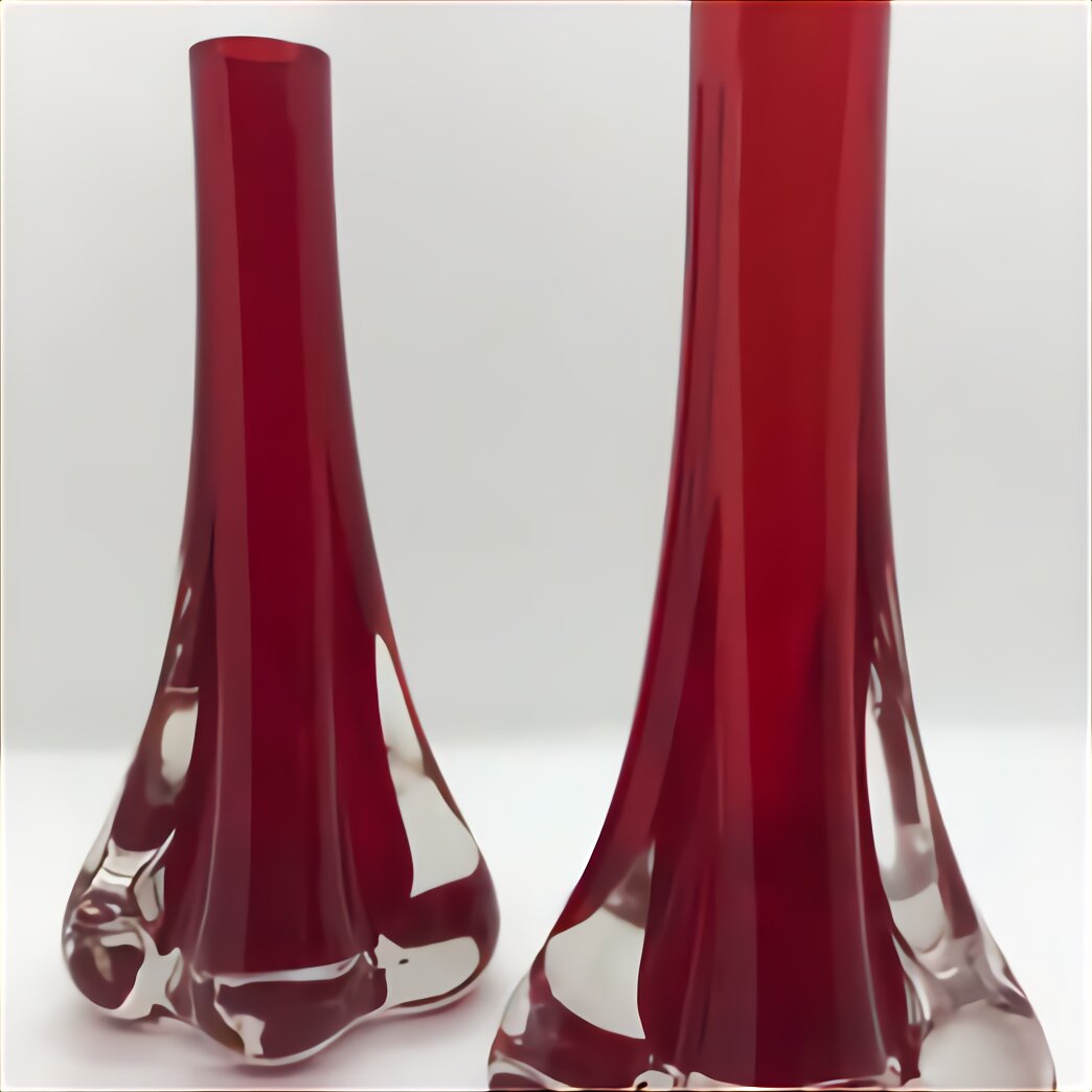 Whitefriars Red Glass Vase for sale in UK | 59 used Whitefriars Red ...