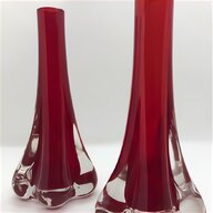 whitefriars red glass vase for sale