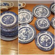 willow pattern jug large for sale