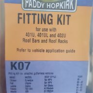 paddy hopkirk roof rack fitting kit for sale