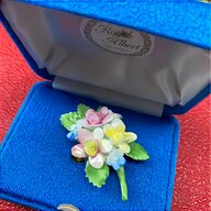 vintage china flower brooch for sale