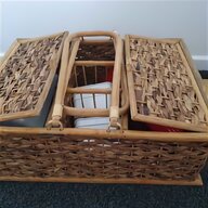wicker storage boxes lids large for sale