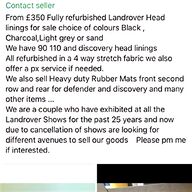 land rover headlining for sale