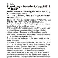 horsebox living for sale