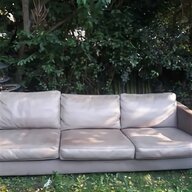 2 seat beige leather sofa for sale