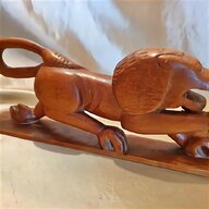 carved wood lion for sale