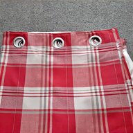 red check eyelet curtains for sale
