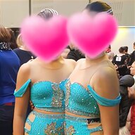 ballroom latin dresses pair for sale