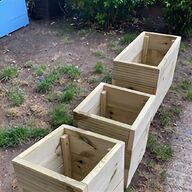 green wooden planter for sale