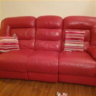 leather sofa recliner red for sale