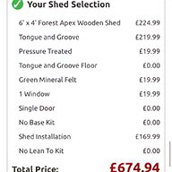 garden sheds 8x6 for sale