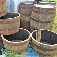 oak barrel garden planters for sale
