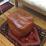 vintage leather pouffe for sale
