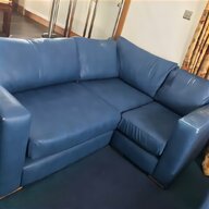 blue leather sofa for sale