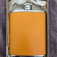 vintage hip flask leather for sale