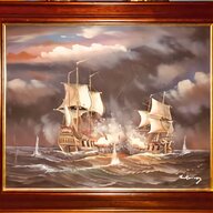 oil painting boat for sale