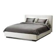 ikea white double beds for sale