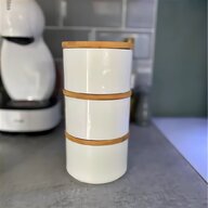 tea coffee sugar jars stackable for sale