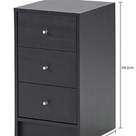 bedside drawers x 3 for sale
