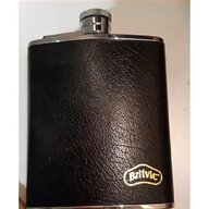 vintage hip flask leather for sale